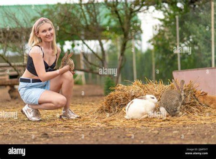 A Tourist Feeds A Rabbit