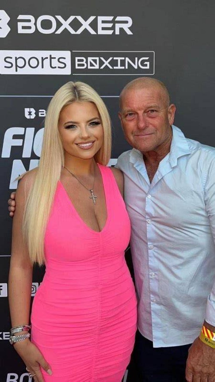 Apollonia Llewellyn with her father