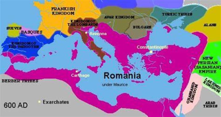 Byzantine Empire In 600 AD
