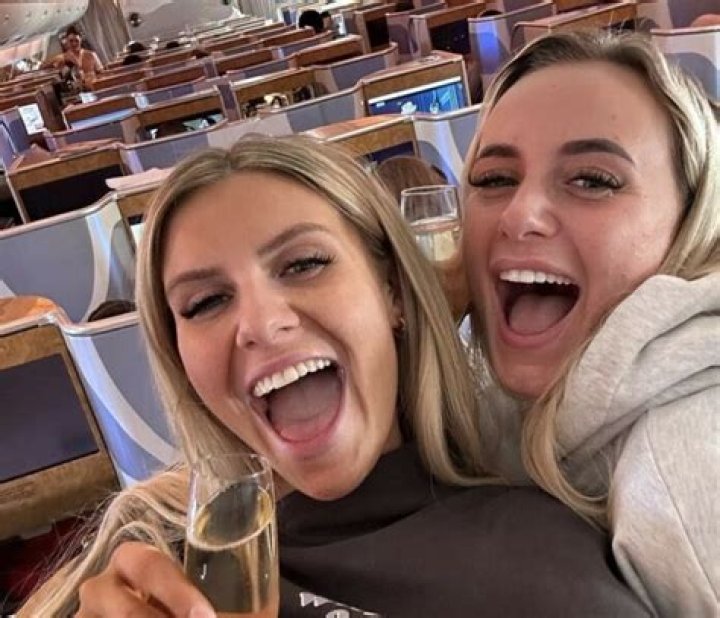 Chloe Burrows with her friends