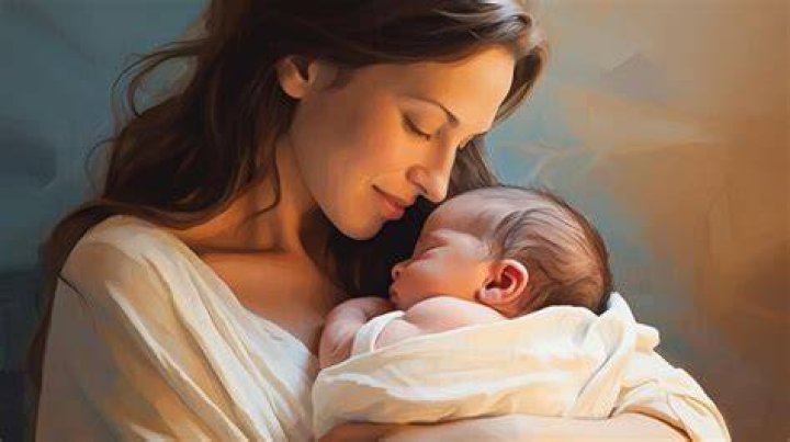 Constance with her new born baby