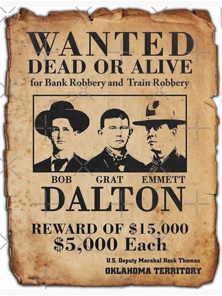 Dalton Gang Reward Poster