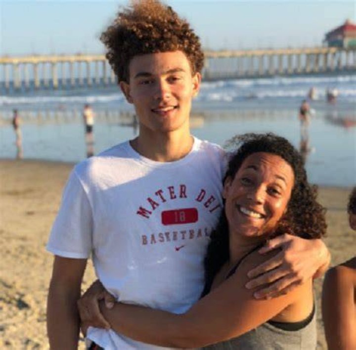 Devin Hayes and his mother