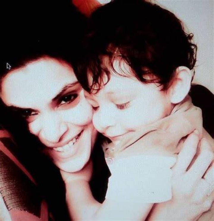 Harshada Redkar with her son