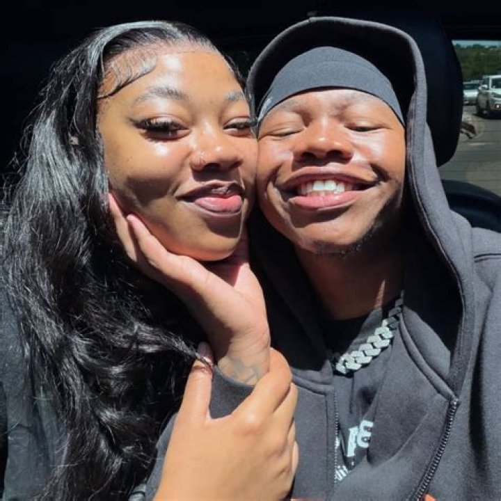 Hlubi with his girlfriend Seemah Mangolwane