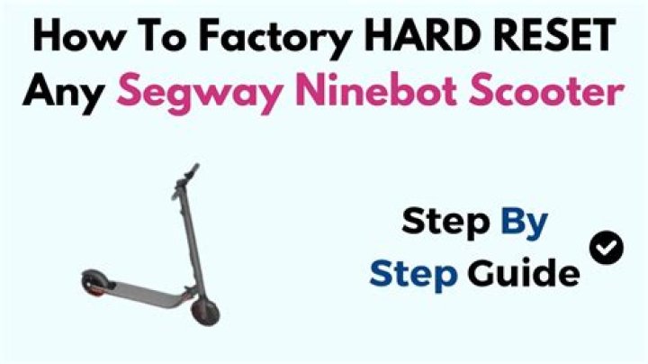 How to reset ninebot es2