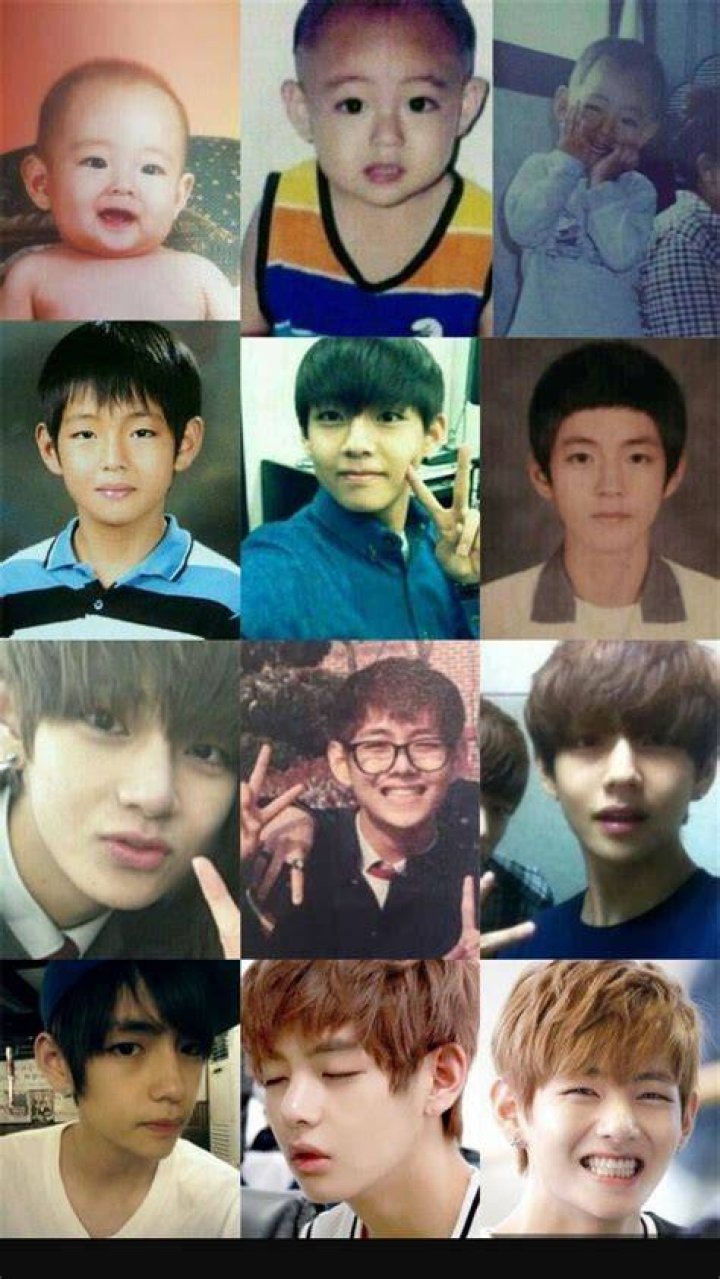 Kim Taehyung old image with his grandmother