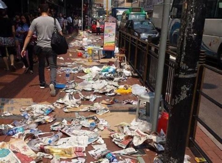 Littering In China Street
