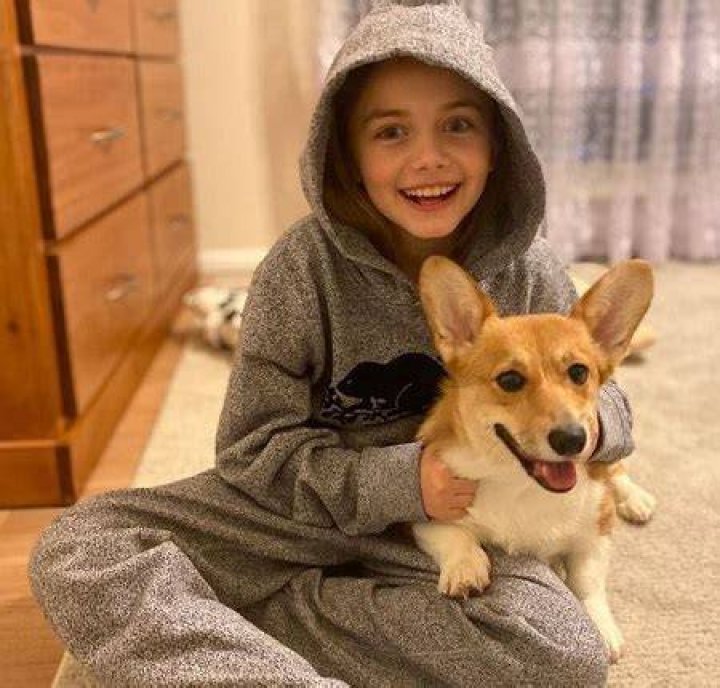 Marta Kessler with her pet dog named Luna