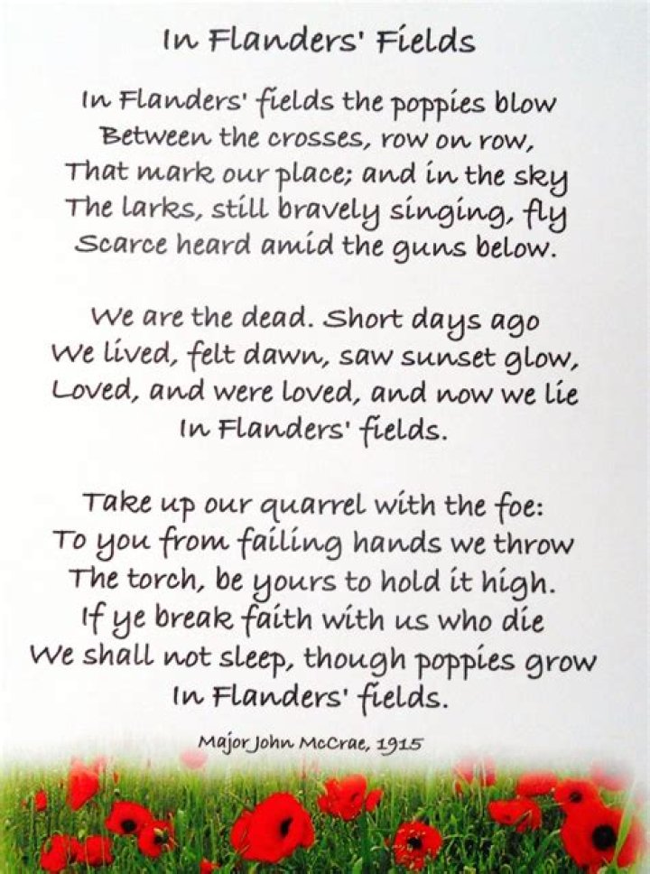 Memorial Day Quotes Flanders Fields 100 Years Since The Great War