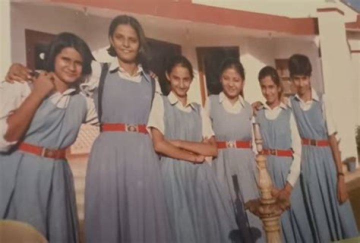 Natasha Narwal with her school friends