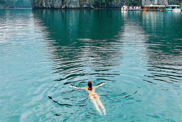 Rita Tiecher enjoying swimming in summers