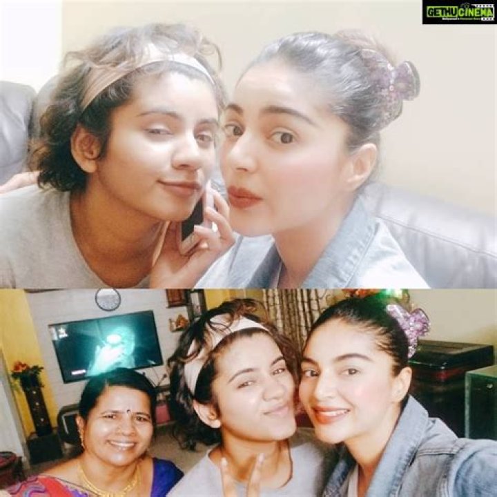 Sanam with her dad, mom, and brother Aakash Harrinanan