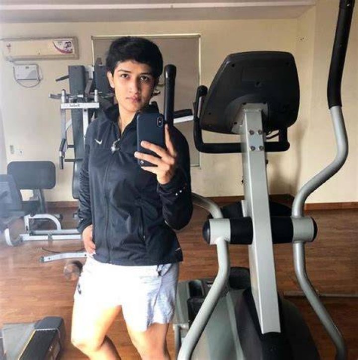 Sangeeta Phogat goes to gym for daily exercise