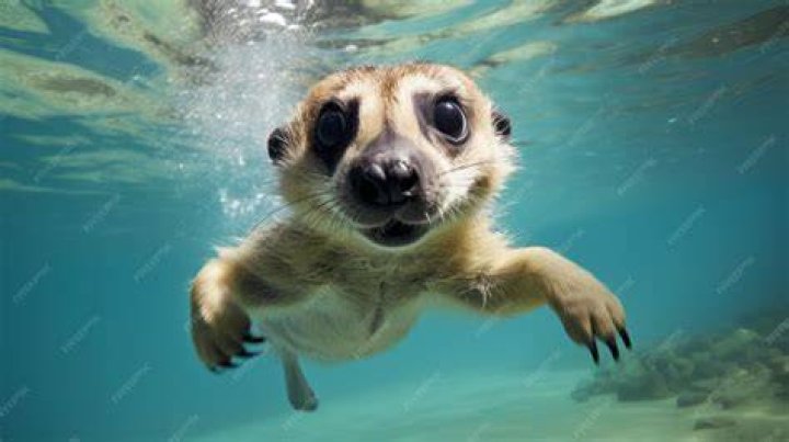 underwater animal photography from below