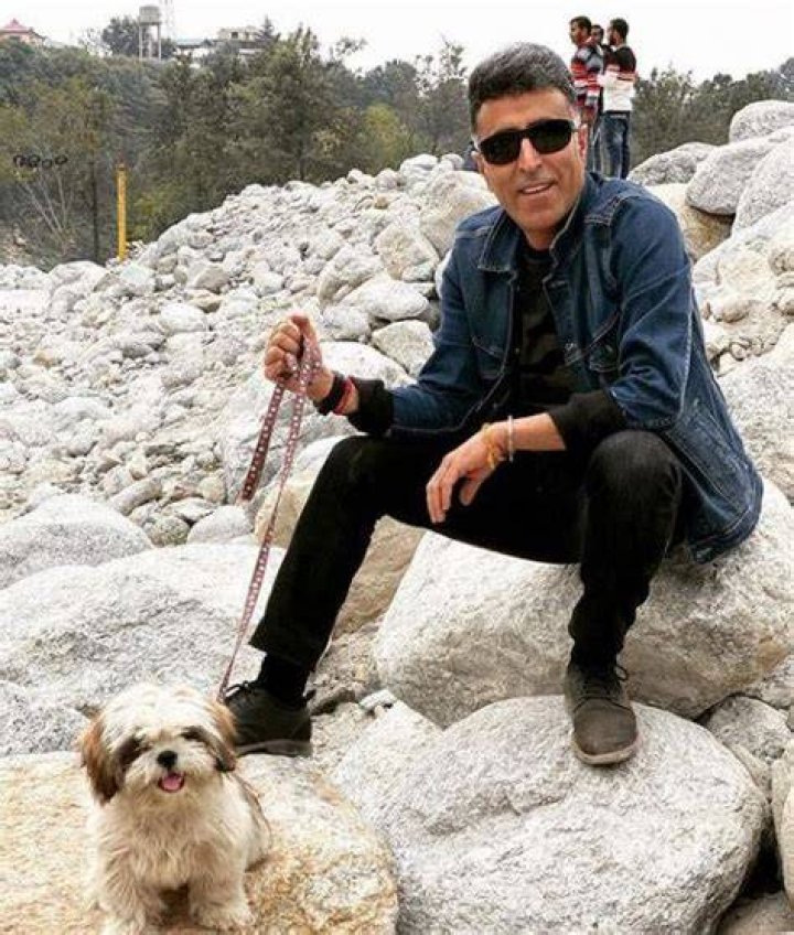 Vishal Batra and his pet dog