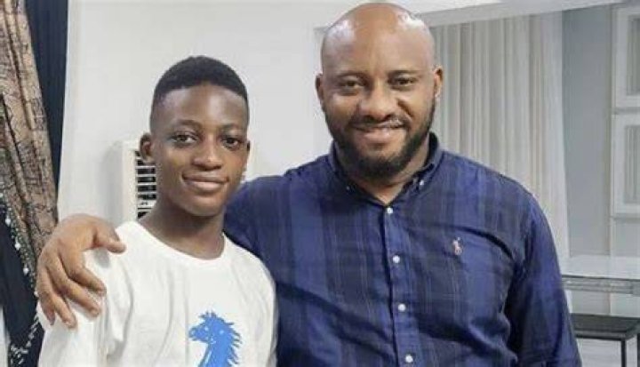 Yul Eodchie with his son Kambi Leo Yul-Edochie.